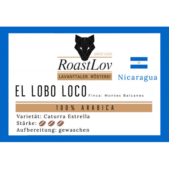 Kaffee Nicaragua El Lobo Loco 125g